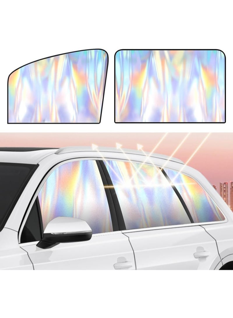 مجموعة الظل الشمسي للنافذة الجانبية للسيارة من 4 قطع - توفر ستائر الخصوصية هذه أداءًا يحجب الضوء بنسبة 100 ٪ ، مما يجعلها مثالية للاحتياجات أثناء التنقل مثل الرضاعة الطبيعية ، والقيلولة ، وتغيير الملابس ، وحتى رحلات التخييم ، مما يوفر مساحة خاصة ومظللة داخل سيارتك. - Image 1